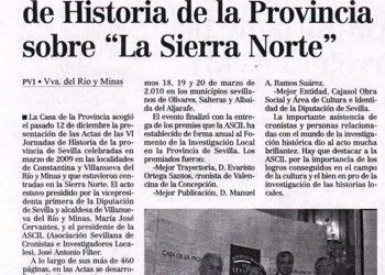 El Periódico de la Vega hace eco de lo acontecido en la Presentación de las Actas de las VI Jornadas de Historia