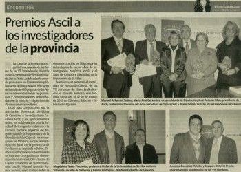 Diario de Sevilla dedica un amplio artículo a la entrega de los Premios ASCIL en la Provincia de Sevilla