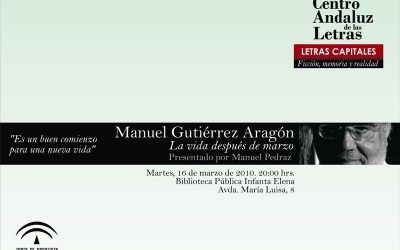 El Centro Andaluz de las Letras tiene el placer de invitarle a la próxima sesión del programa «Letras Capitales»