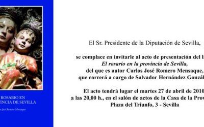 «El Rosario en la provincia de Sevilla» ultimo trabajo de Carlos José Romero Mensaque