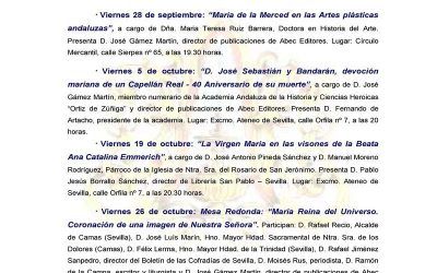 CICLO DE CONFERENCIAS MARIANAS