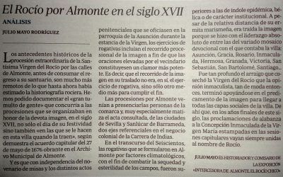 EL ROCÍO POR LAS CALLES DE ALMONTE EN EL SIGLO XVII