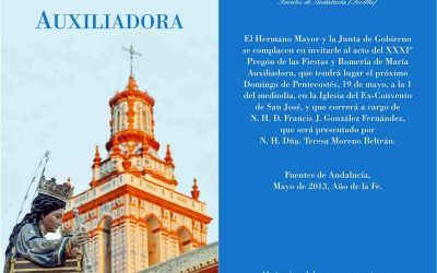 XXXI PREGÓN DE LAS FIESTAS Y ROMERÍA DE MARÍA AUXILIADORA DE FUENTES DE ANDALUCÍA