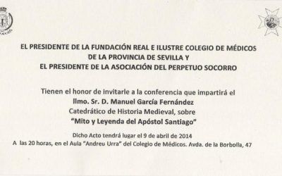 «MITO Y LEYENDA DEL APOSTOL SANTIAGO» CONFERENCIA A CARGO DE MANUEL GARCÍA FERNÁNDEZ