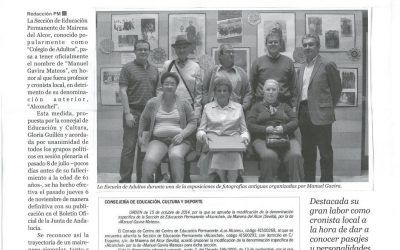 RECONOCIMIENTO A MANUEL GAVIRA MATEOS EN MAIRENA DEL ALCOR