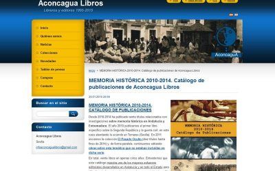 MEMORIA HISTÓRICA 2010-2014. CATÁLOGO DE PUBLICACIONES DE ACONCAGUA LIBROS