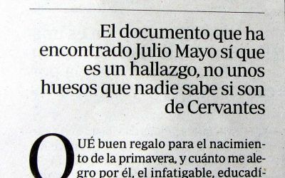COLUMNA DE ANTONO GARCÍA BARBEITO SOBRE CERVANTES