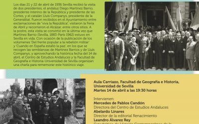 CHARLA-COLOQUIO DIEGO MARTÍNEZ BARRIO Y LLUÍS COMPANYS, DOS PRESIDENTES REPUBLICA DE 1936