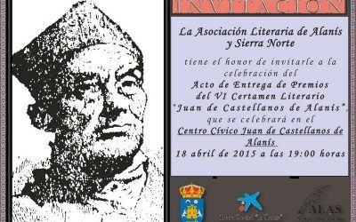 ACTO DE ENTREGA DE PREMIOS DEL VI CERTAMEN LITERARIO «JUAN DE CASTELLANOS DE ALANÍS»