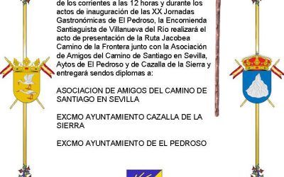 ACTO DE PRESENTACIÓN DE LA RUTA JACOBEA CAMINO DE LA FRONTERA