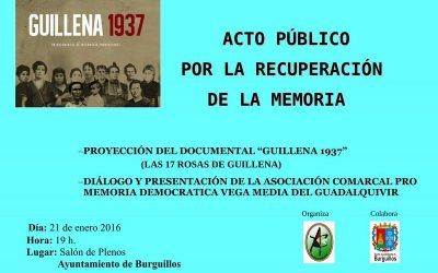 ACTO PÚBLICO POR LA RECUPERACIÓN DE LA MEMORIA EN BURGUILLOS