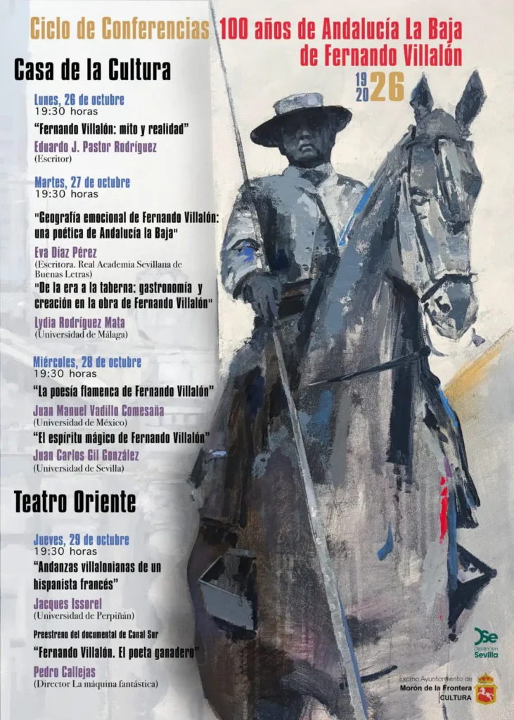 Morón de la Frontera celebra el centenario de "Andalucía La Baja" con un ciclo de conferencias