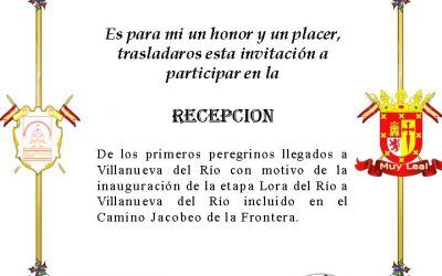 RECEPCION  DE PEREGRINOS EN VILLANUEVA DEL RÍO