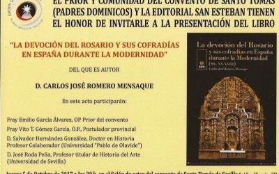 PRESENTACIÓN DEL LIBRO «LA DEVOCIÓN DEL ROSARIO Y SUS COFRADÍAS EN ESPAÑA DURANTE LA MODERNIDAD»