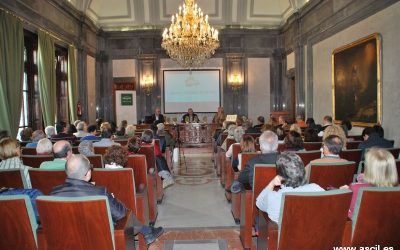 LLENO DEL SALÓN DE ACTOS DE LA CASA DE LA PROVINCIA EN LA PRESENTACIÓN DE LAS ACTAS DE LAS XIII JORNADAS DE HISTORIA Y PATRIMONIO  Y ENTREGA DE LOS PREMIOS ASCIL A LA INVESTIGACIÓN LOCAL EN SU IX EDICIÓN