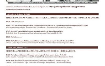 I SEMINARIO INTERNACIONAL SOBRE HISTORIA DE LAS POLÍTICAS PÚBLICAS