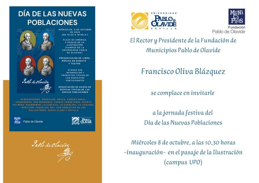 La Universidad Pablo de Olavide celebra el Día de las Nuevas Poblaciones con una jornada festiva