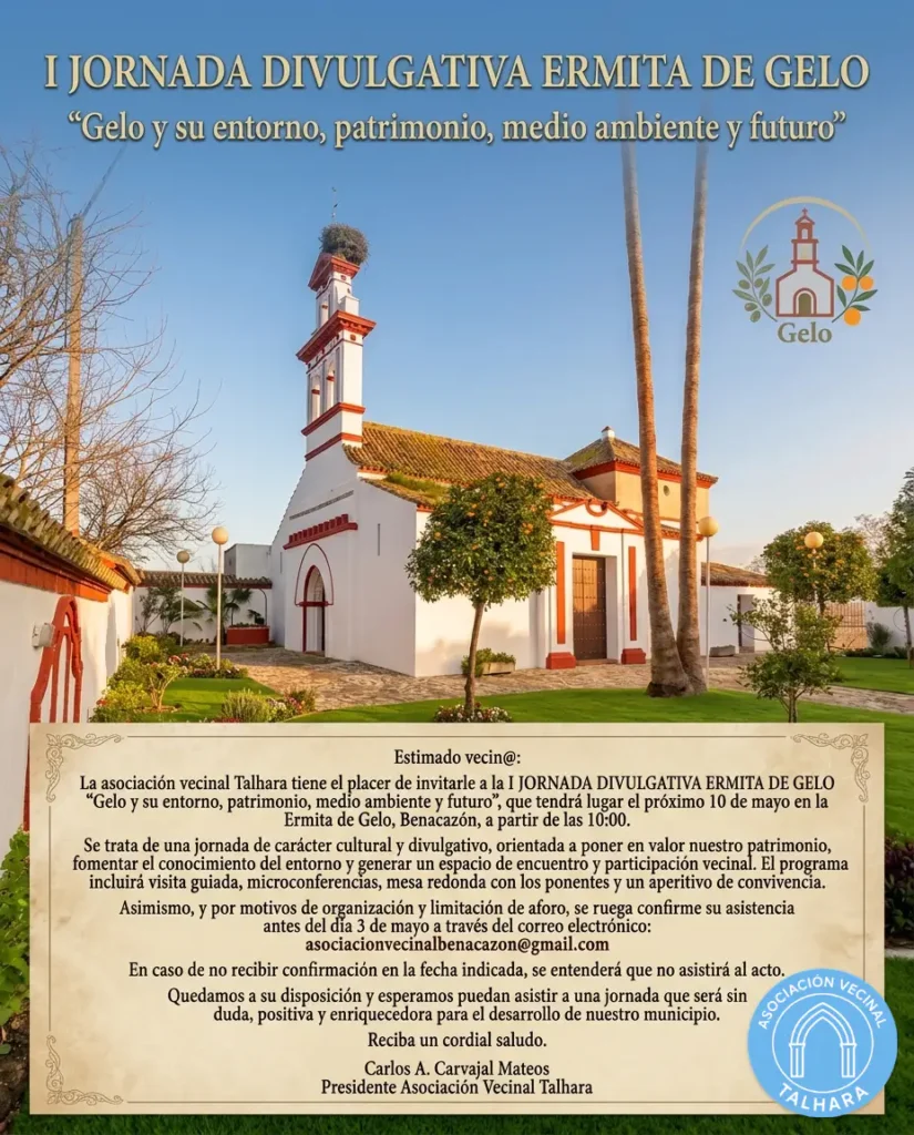 Benacazón pone en valor su historia: llega la I Jornada Divulgativa "Ermita de Gelo"