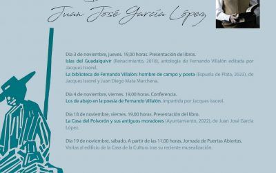 JORNADAS CASA DE LA CULTURA DE MORÓN DE LA FRONTERA, DEDICADAS A JUAN JOSÉ GARCÍA LÓPEZ