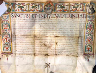 Hallado en Fregenal de la Sierra un pergamino fundacional de la Cofradía del Rosario de 1576