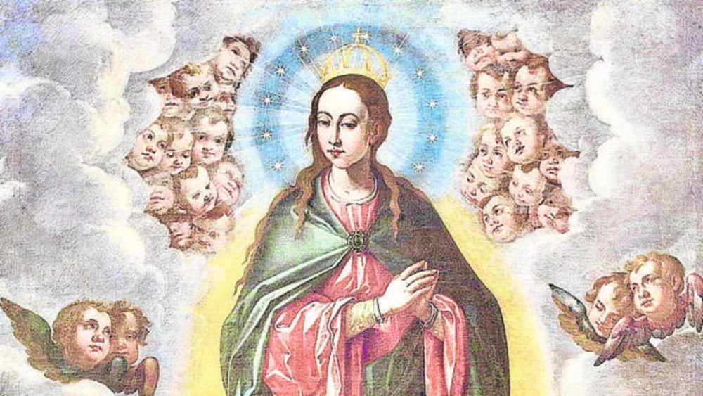 Óleo sobre lienzo de la Inmaculada Concepción, pintada por Pacheco en 1619