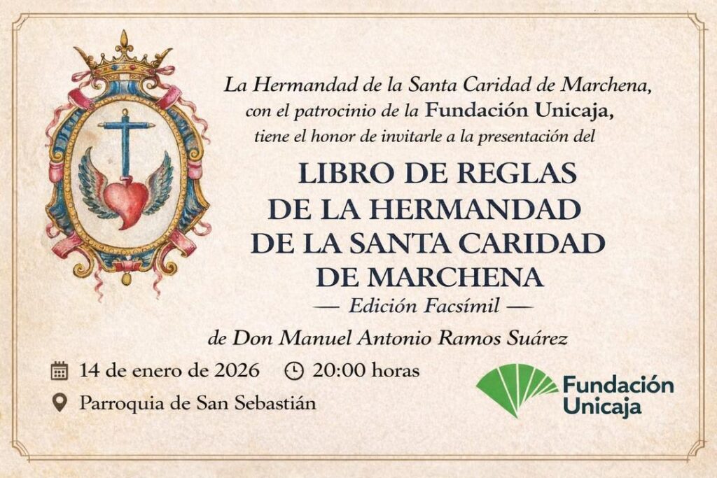 La Hermandad de la Santa Caridad de Marchena presentará la edición facsímil de su histórico Libro de Reglas
