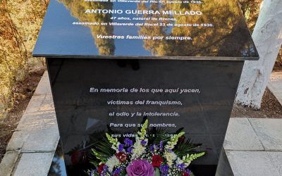 DESDE EL 30 DE DICIEMBRE LOS RESTOS MORTALES DE TRES TRABAJADORES Y UNA MAESTRA, VÍCTIMAS DE LA REPRESIÓN FRANQUISTA, REPOSAN DIGNAMENTE EN EL CEMENTERIO DE VILLAVERDE DEL RÍO